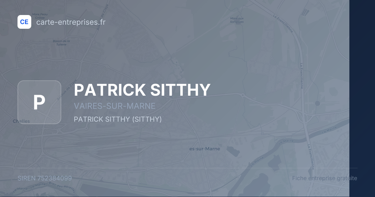 PATRICK SITTHY — 752384099 — fiche entreprise