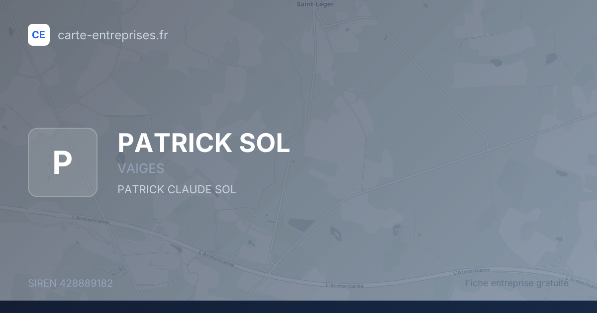 PATRICK SOL — 428889182 — fiche entreprise
