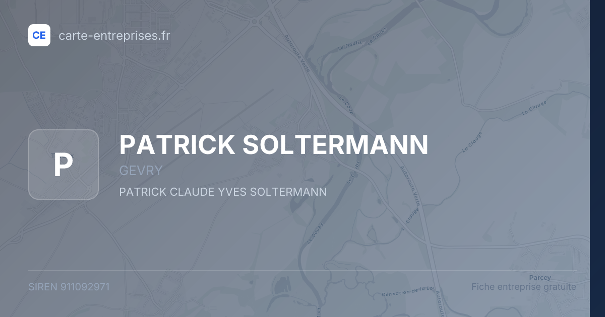PATRICK SOLTERMANN — 911092971 — fiche entreprise