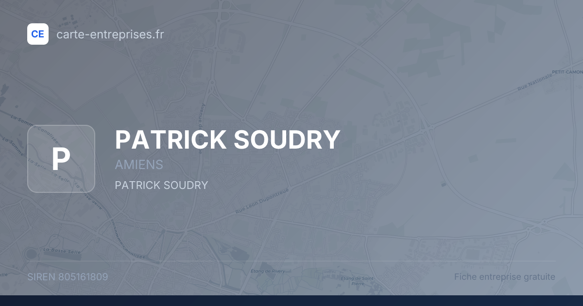 PATRICK SOUDRY — 805161809 — fiche entreprise