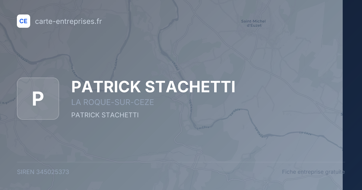 PATRICK STACHETTI — 345025373 — fiche entreprise