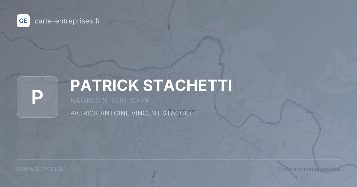 PATRICK STACHETTI — 522413251 — fiche entreprise