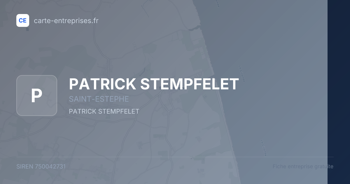 PATRICK STEMPFELET — 750042731 — fiche entreprise