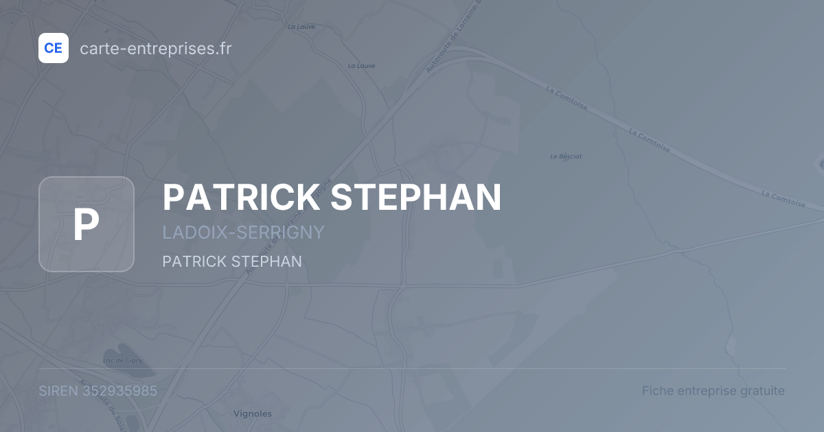 PATRICK STEPHAN — 352935985 — fiche entreprise