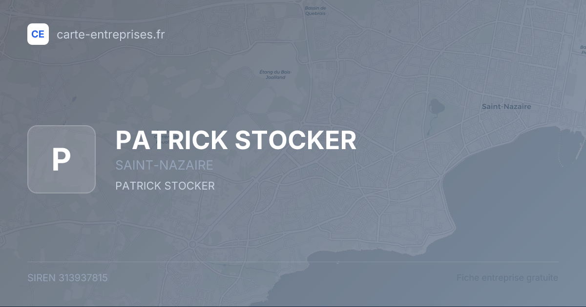 PATRICK STOCKER — 313937815 — fiche entreprise