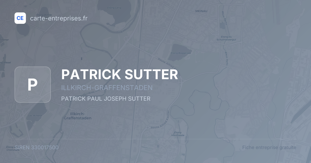 PATRICK SUTTER — 330017500 — fiche entreprise