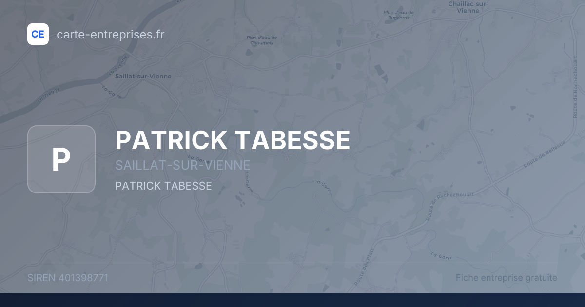 PATRICK TABESSE — 401398771 — fiche entreprise