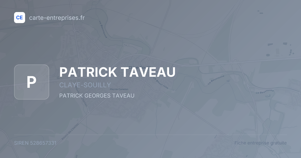 PATRICK TAVEAU — 528657331 — fiche entreprise