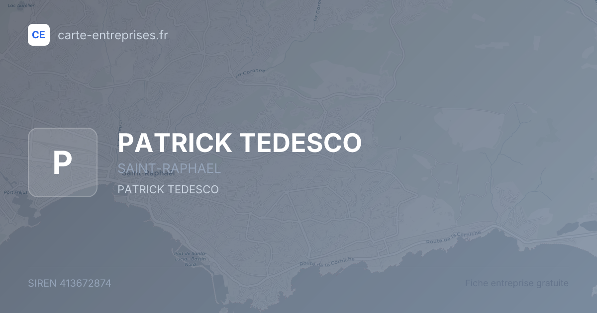 PATRICK TEDESCO — 413672874 — fiche entreprise