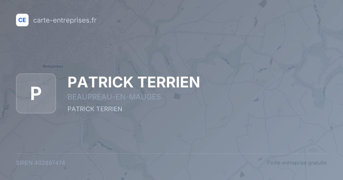 PATRICK TERRIEN — 402897474 — fiche entreprise