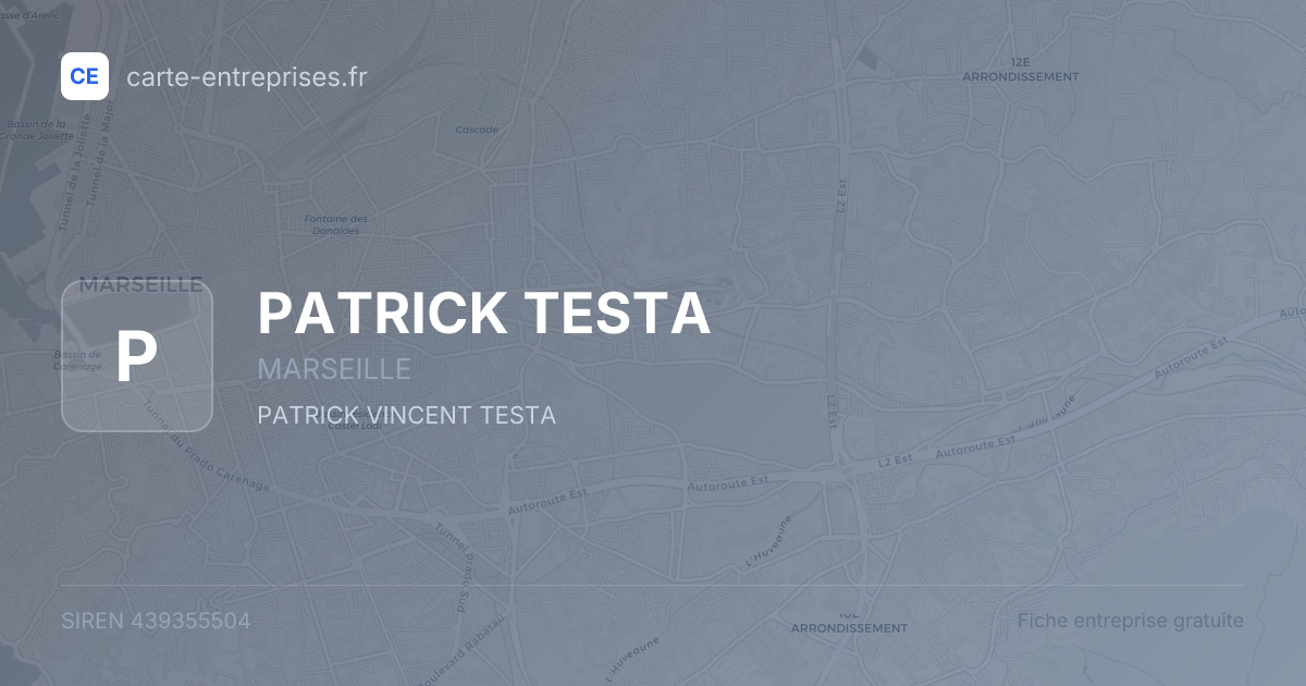 PATRICK TESTA — 439355504 — fiche entreprise