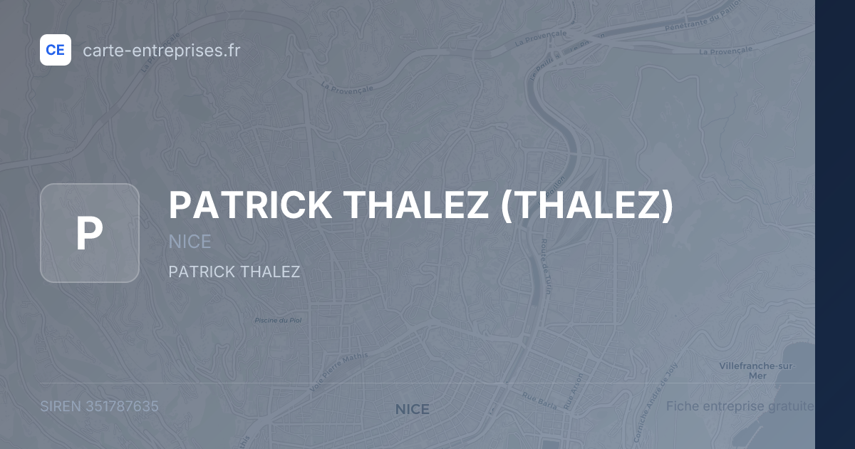 PATRICK THALEZ (THALEZ) — 351787635 — fiche entreprise