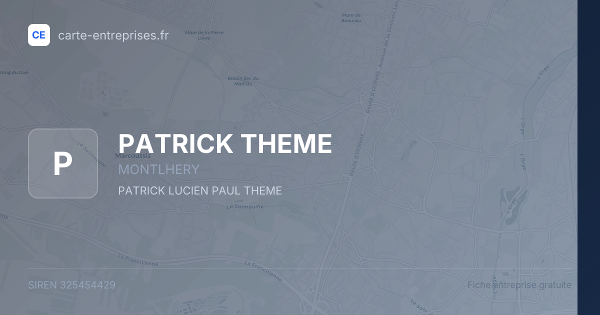 PATRICK THEME — 325454429 — fiche entreprise