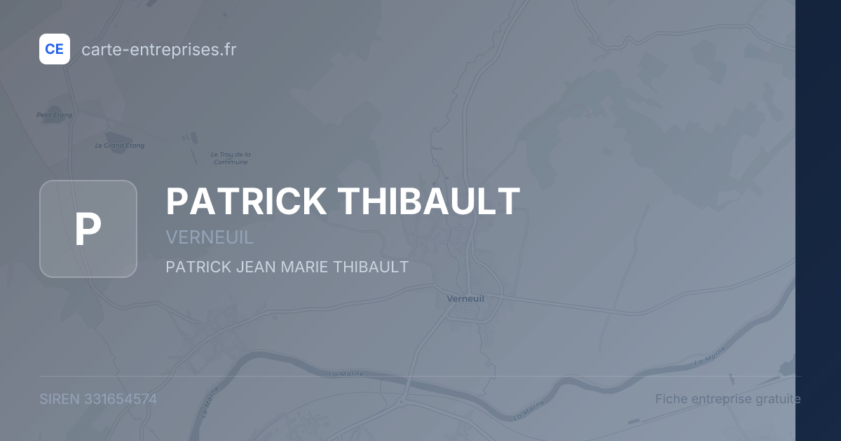 PATRICK THIBAULT — 331654574 — fiche entreprise