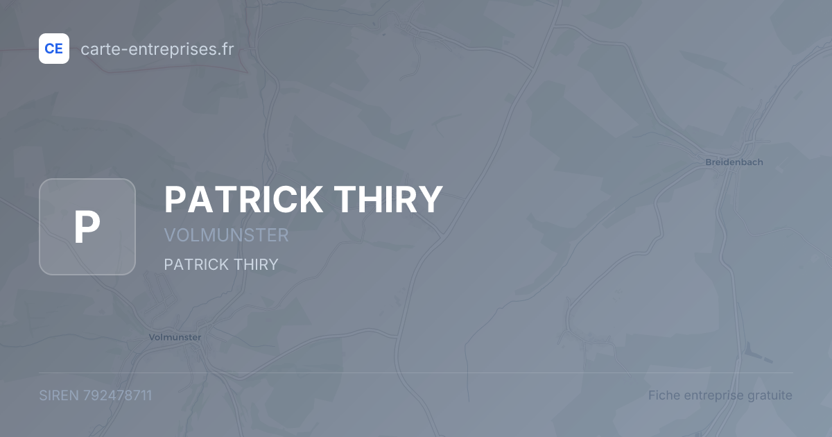 PATRICK THIRY — 792478711 — fiche entreprise