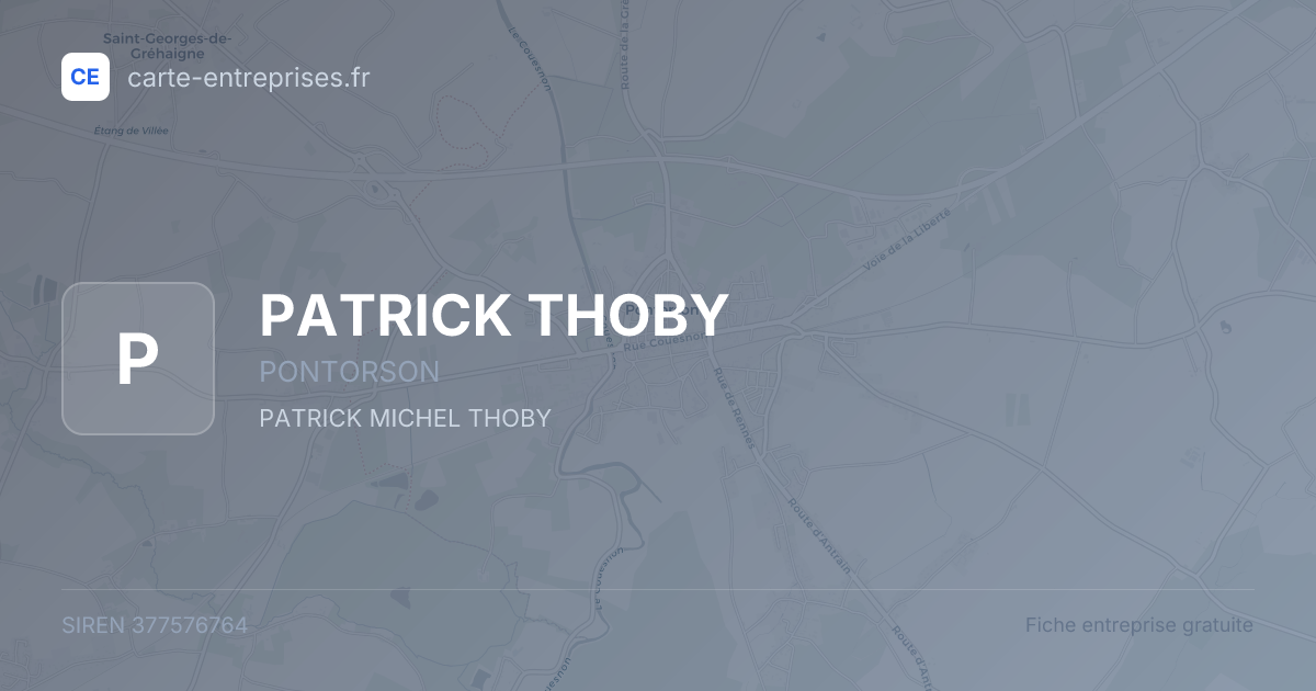 PATRICK THOBY — 377576764 — fiche entreprise