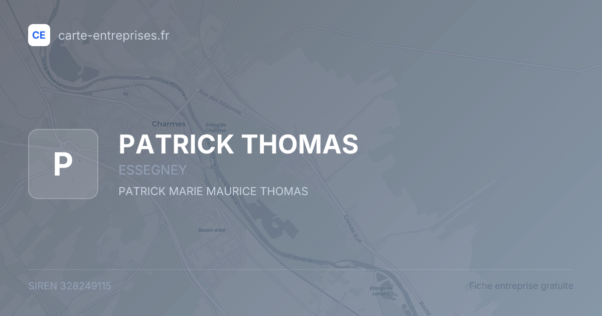 PATRICK THOMAS — 328249115 — fiche entreprise
