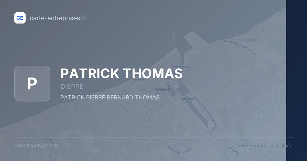 PATRICK THOMAS — 341286508 — fiche entreprise