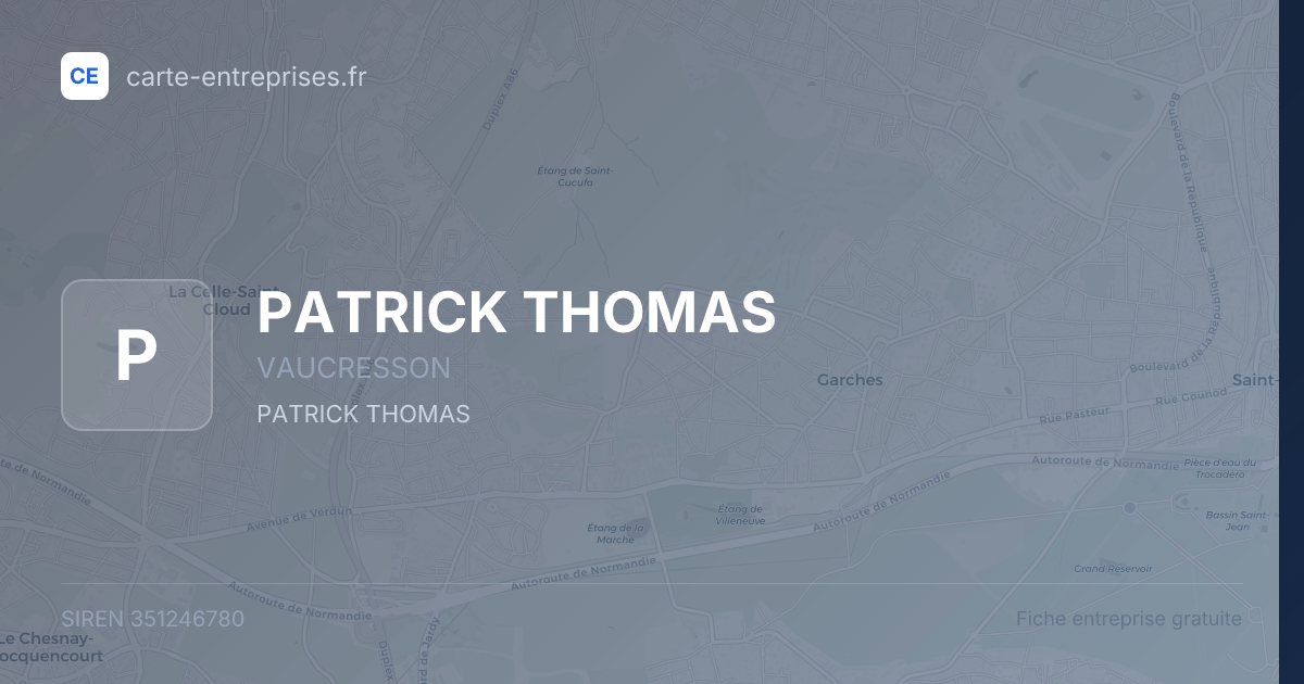 PATRICK THOMAS — 351246780 — fiche entreprise