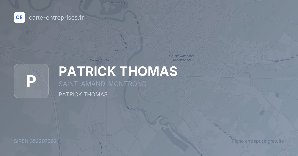 PATRICK THOMAS — 352207062 — fiche entreprise