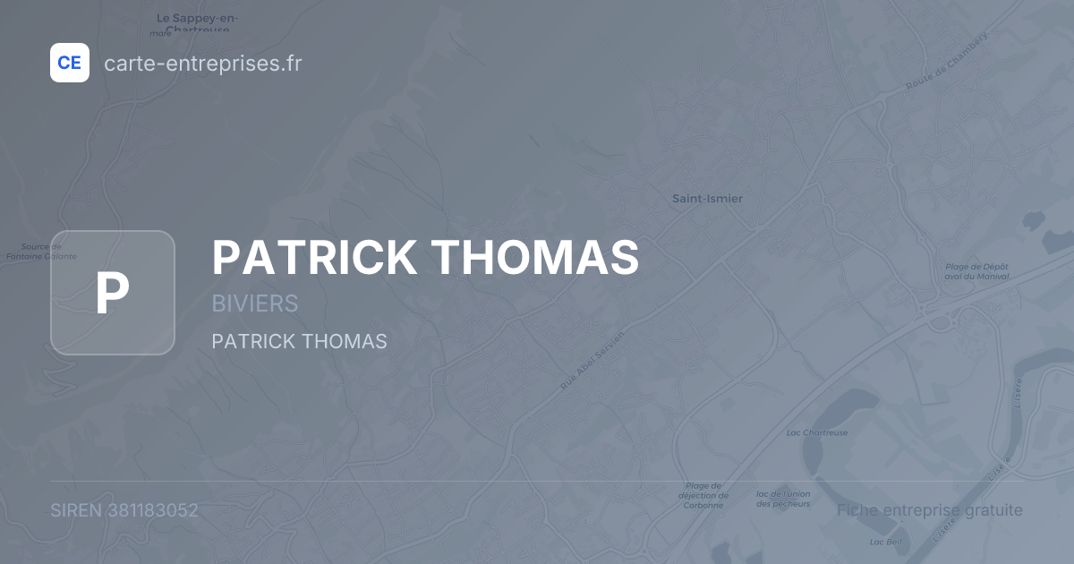 PATRICK THOMAS — 381183052 — fiche entreprise