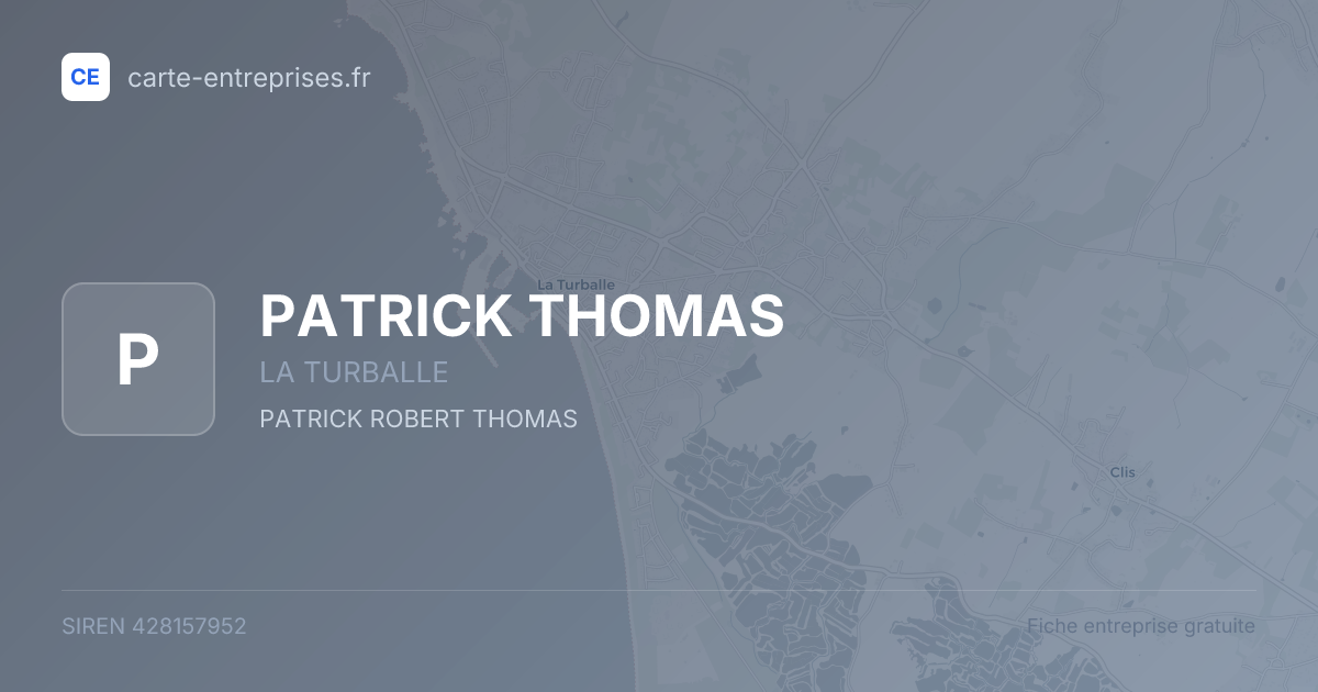 PATRICK THOMAS — 428157952 — fiche entreprise