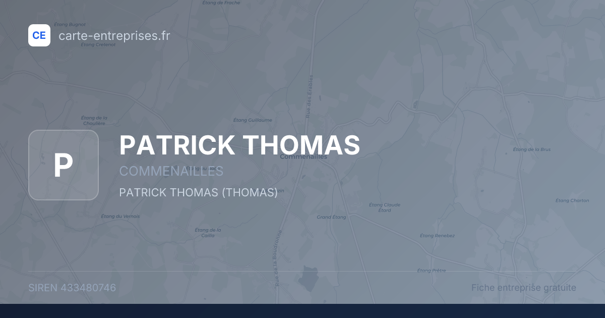 PATRICK THOMAS — 433480746 — fiche entreprise