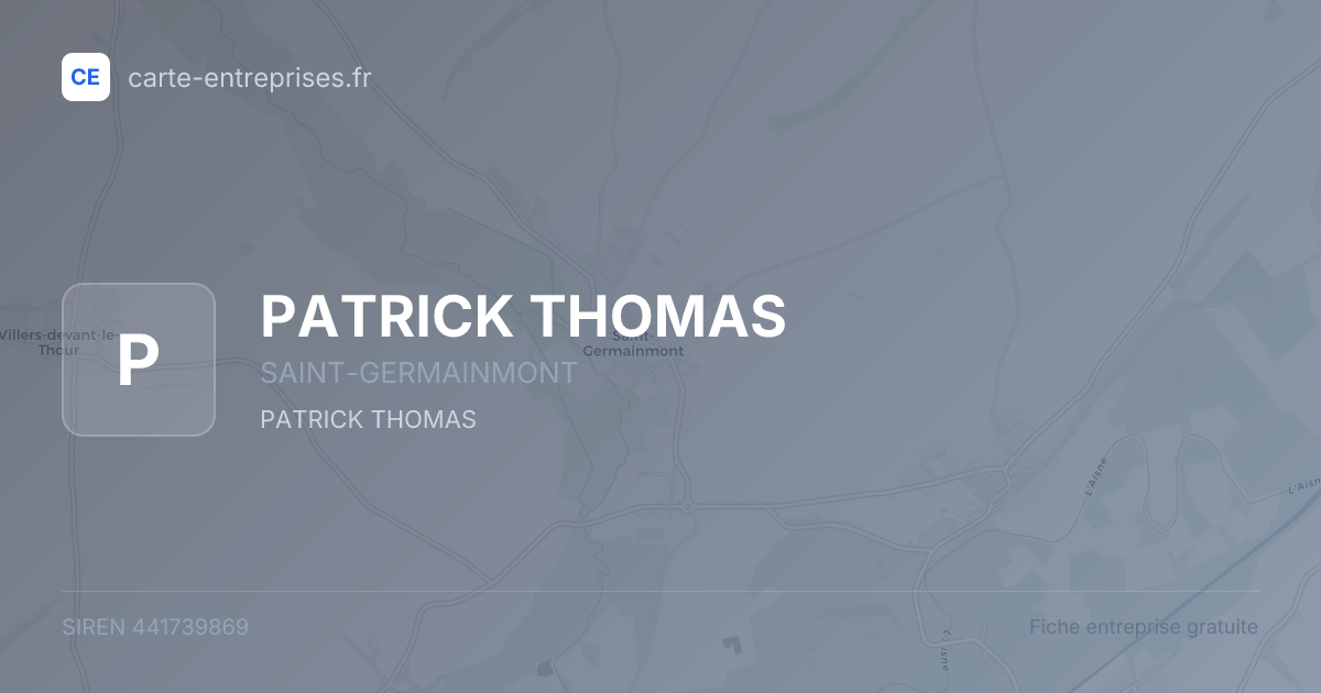 PATRICK THOMAS — 441739869 — fiche entreprise