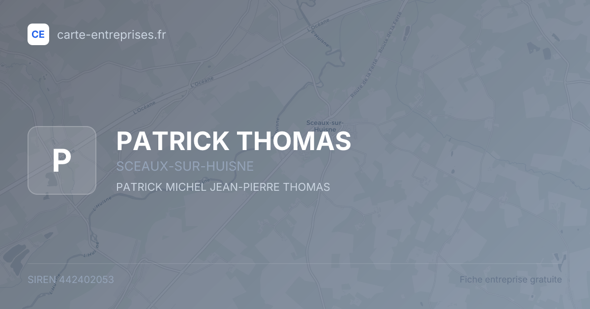 PATRICK THOMAS — 442402053 — fiche entreprise