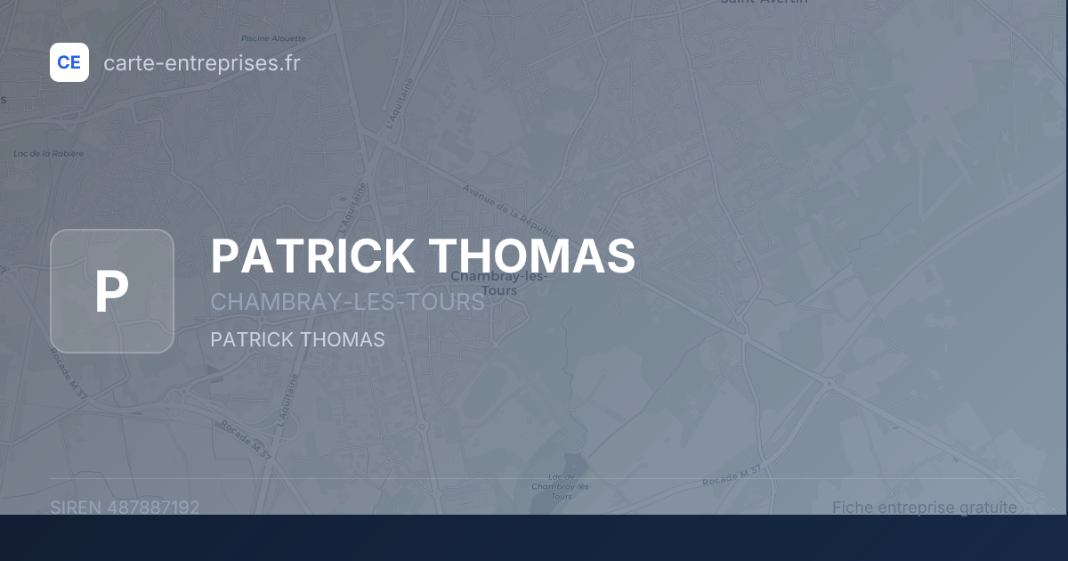 PATRICK THOMAS — 487887192 — fiche entreprise