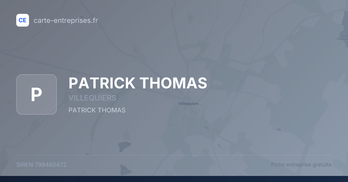 PATRICK THOMAS — 799460472 — fiche entreprise