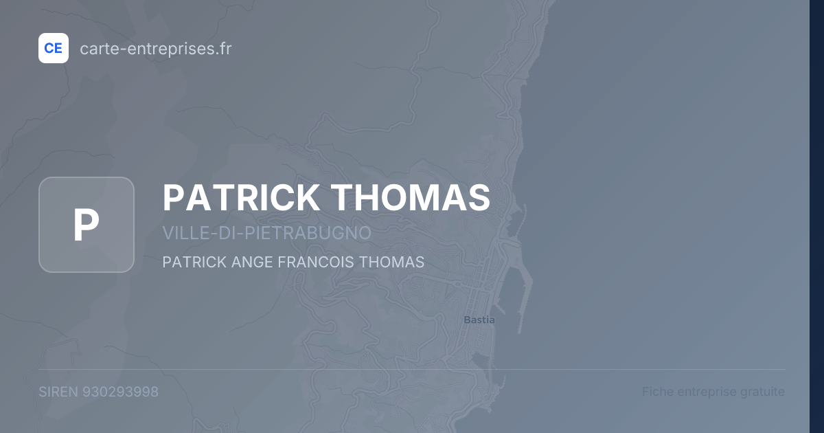 PATRICK THOMAS — 930293998 — fiche entreprise