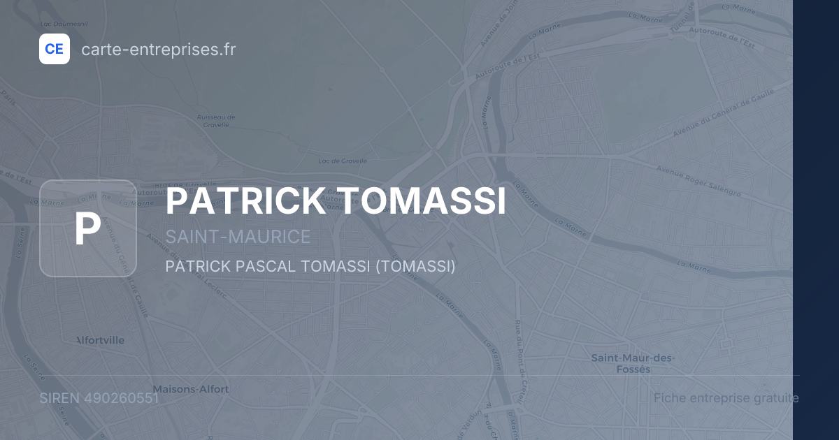 PATRICK TOMASSI — 490260551 — fiche entreprise