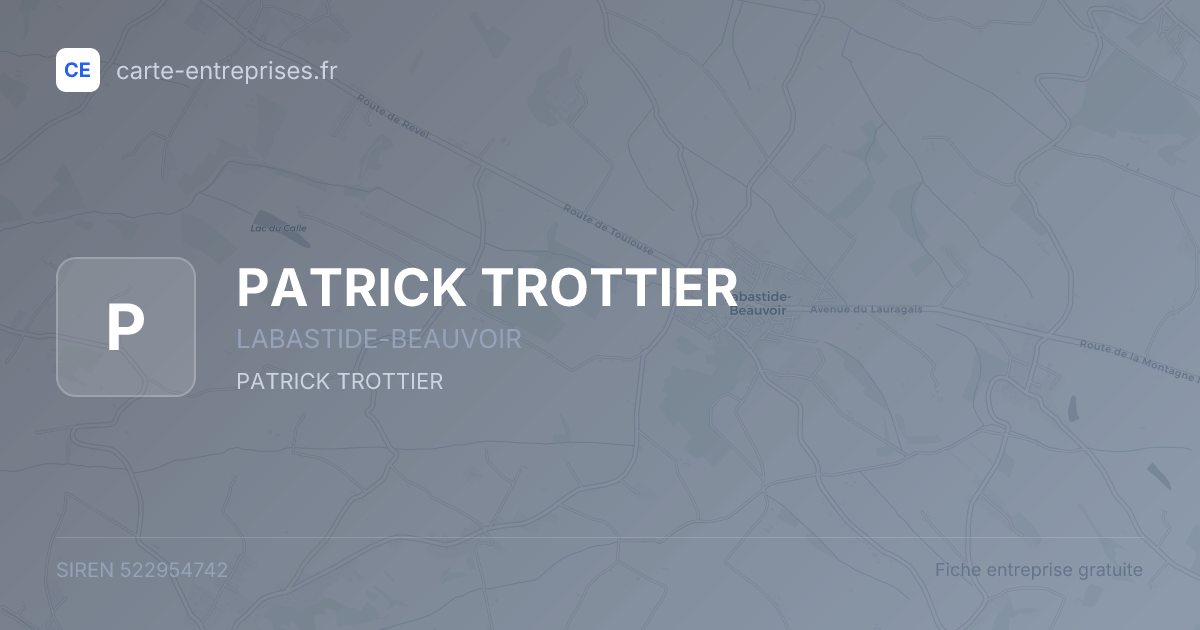 PATRICK TROTTIER — 522954742 — fiche entreprise