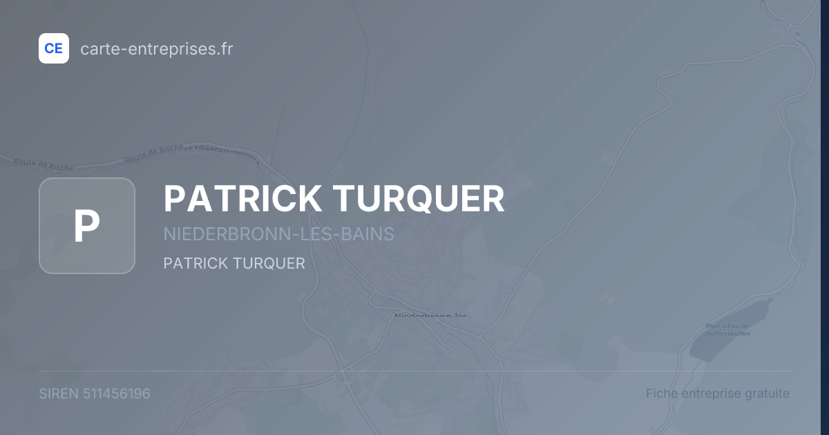 PATRICK TURQUER — 511456196 — fiche entreprise