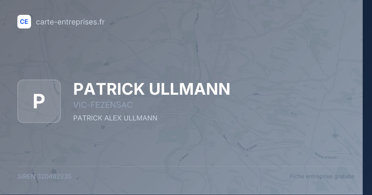 PATRICK ULLMANN — 320482235 — fiche entreprise