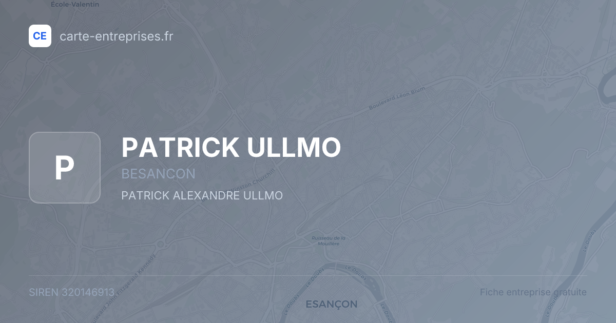 PATRICK ULLMO — 320146913 — fiche entreprise