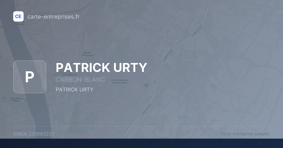PATRICK URTY — 320693237 — fiche entreprise