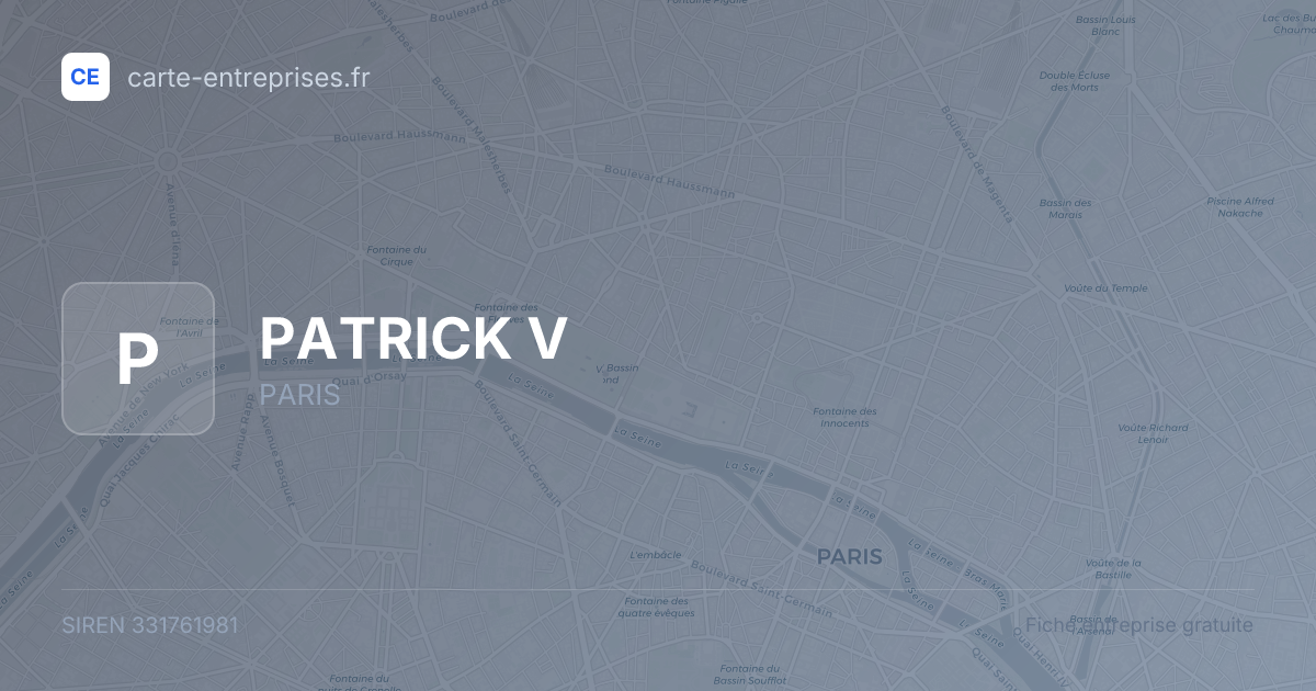 PATRICK V — 331761981 — fiche entreprise