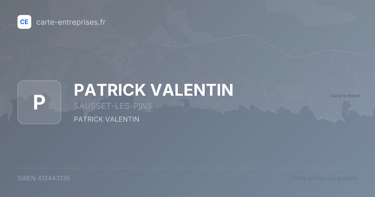 PATRICK VALENTIN — 413443136 — fiche entreprise