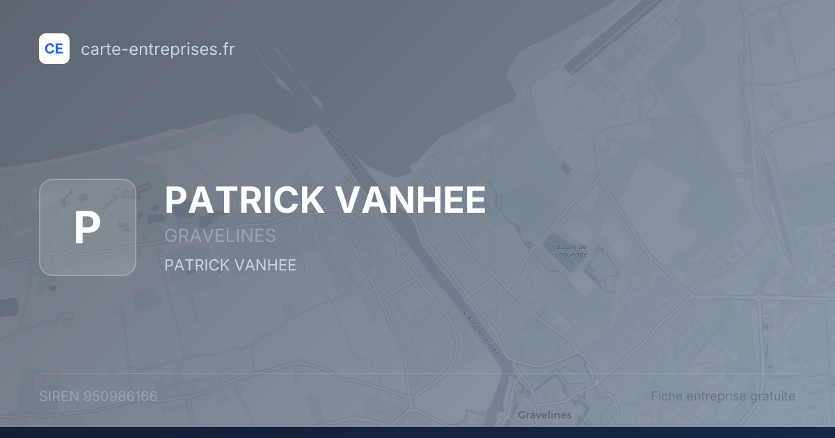PATRICK VANHEE — 950986166 — fiche entreprise