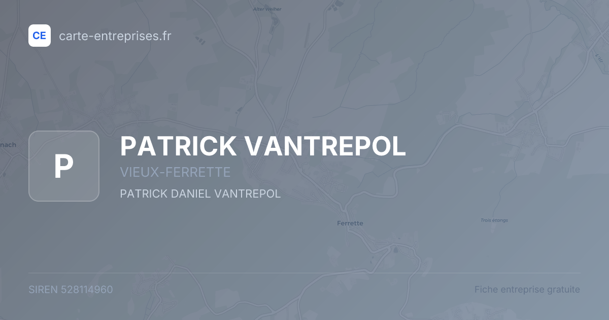PATRICK VANTREPOL — 528114960 — fiche entreprise