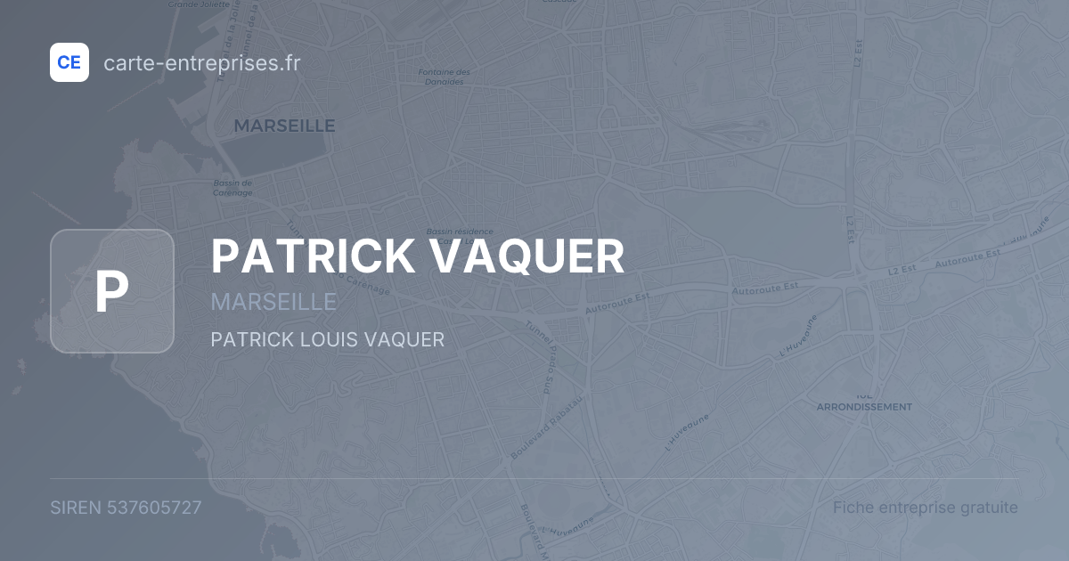 PATRICK VAQUER — 537605727 — fiche entreprise