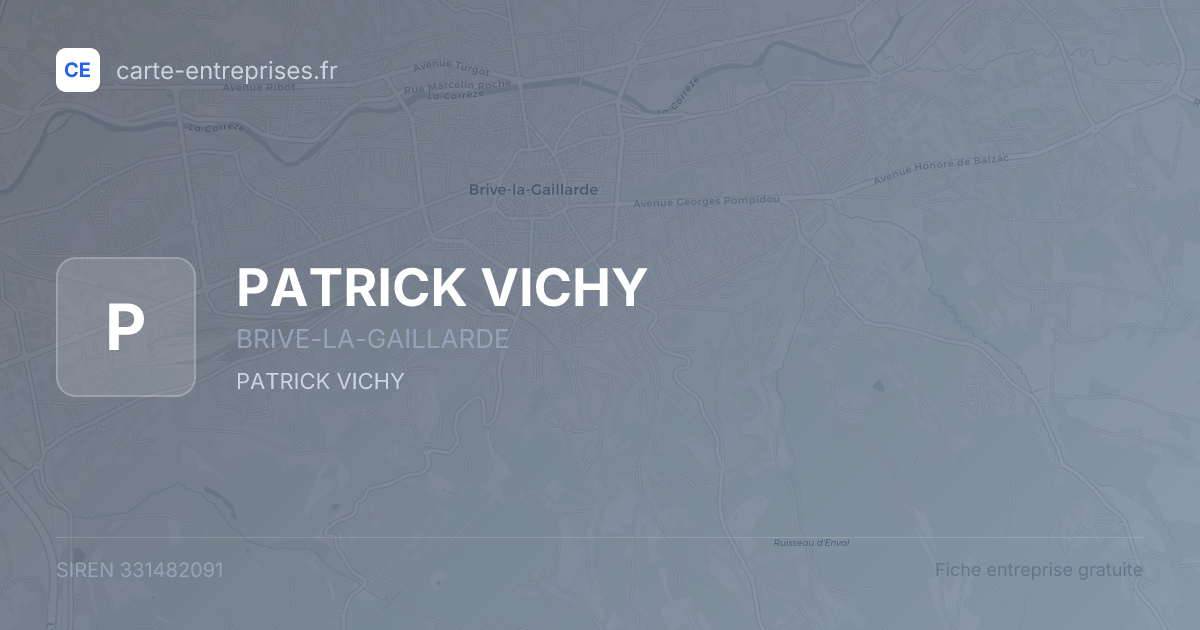 PATRICK VICHY — 331482091 — fiche entreprise