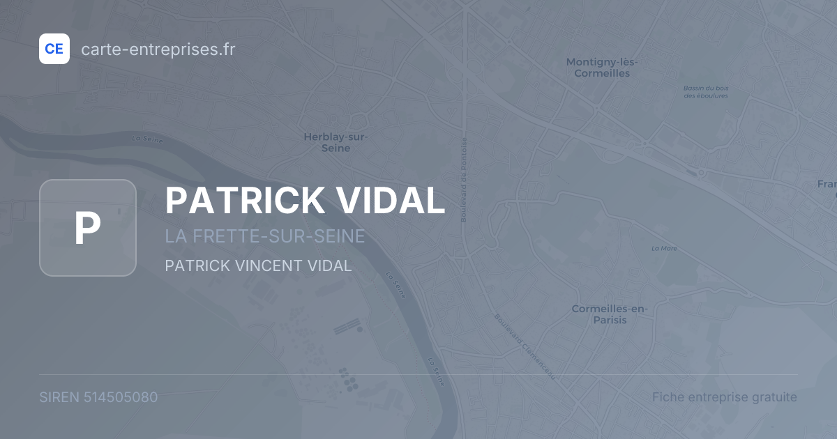 PATRICK VIDAL — 514505080 — fiche entreprise