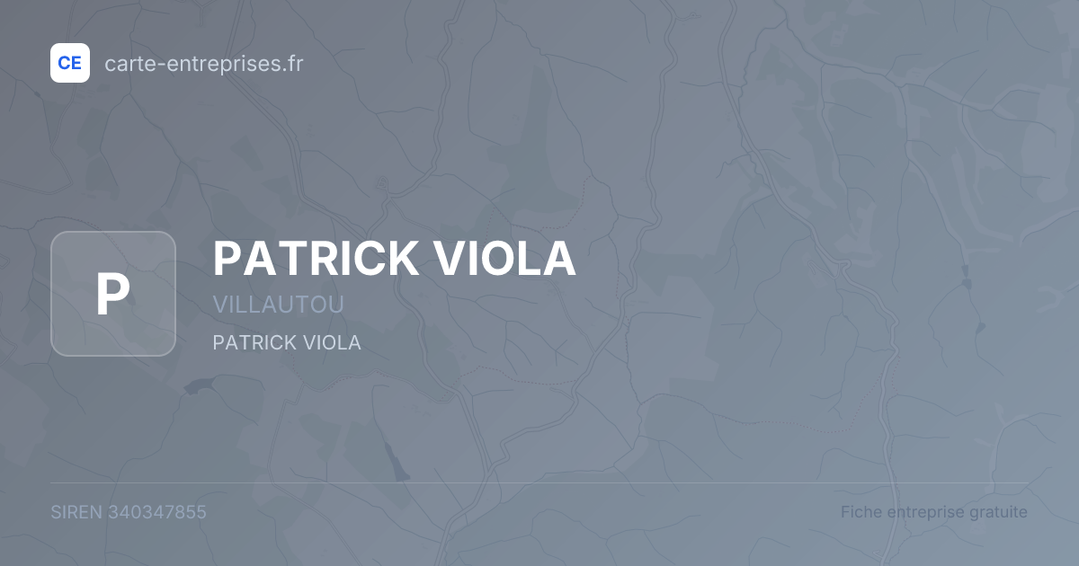 PATRICK VIOLA — 340347855 — fiche entreprise