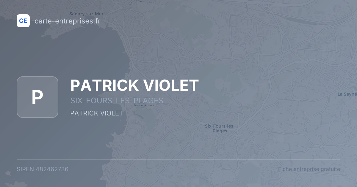 PATRICK VIOLET — 482462736 — fiche entreprise