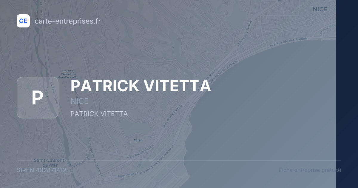 PATRICK VITETTA — 402871412 — fiche entreprise