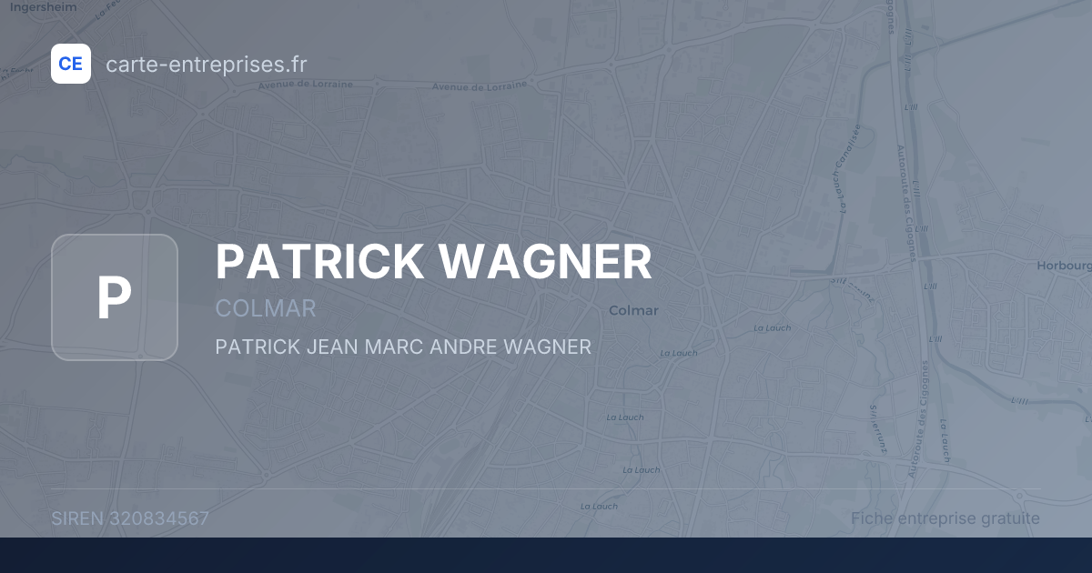 PATRICK WAGNER — 320834567 — fiche entreprise