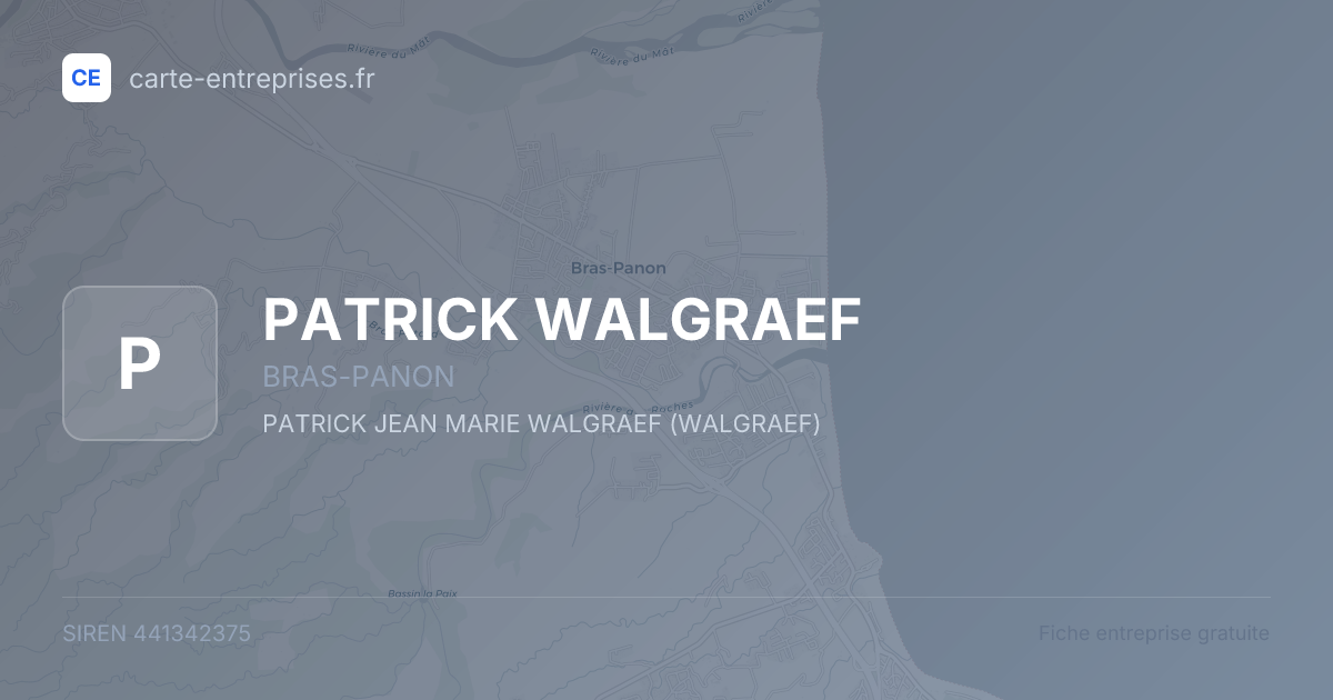 PATRICK WALGRAEF — 441342375 — fiche entreprise